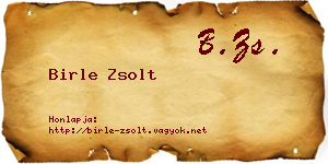 Birle Zsolt névjegykártya